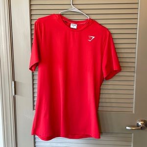 Never worn Red GymShark dry fit tee